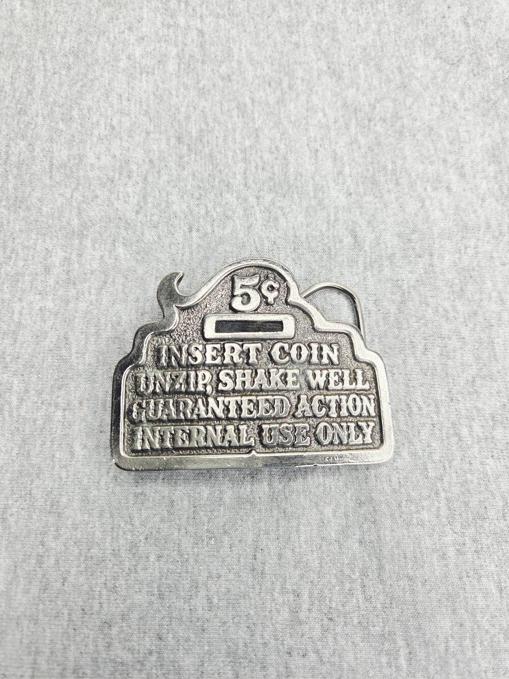 1979 Five Cent Insert Coin Novelty Belt Buckle Serial 326